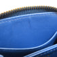 PRADA Coin case leather blue Saffiano logoMetal Women Used Authentic