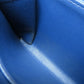 PRADA Coin case leather blue Saffiano logoMetal Women Used Authentic