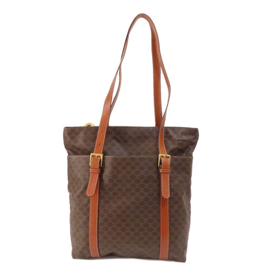 CELINE Tote Bag PVC Brown Macadam Pattern Women Used Authentic