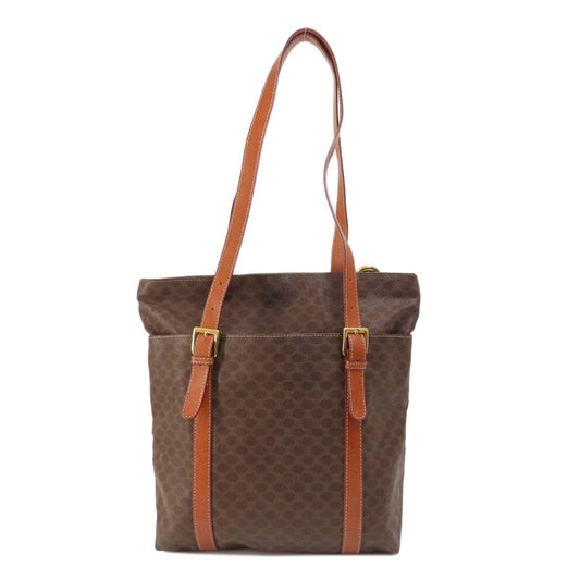 CELINE Tote Bag PVC Brown Macadam Pattern Women Used Authentic
