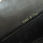 CHANEL Bifold Wallet Calfskin black Chocolate Bar Gold Metal Women Used Authentic