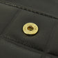 CHANEL Bifold Wallet Calfskin black Chocolate Bar Gold Metal Women Used Authentic