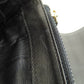 CHANEL Bifold Wallet Calfskin black Chocolate Bar Gold Metal Women Used Authentic