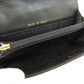 CHANEL Bifold Wallet Calfskin black Chocolate Bar Gold Metal Women Used Authentic