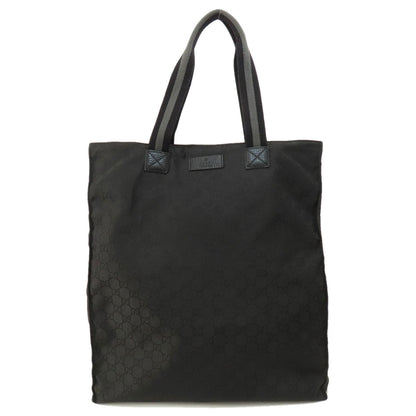 GUCCI Tote Bag 449177 Nylon black GG outlet Women Used Authentic