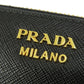 PRADA Coin case leather black Saffiano logoMetal Women(Unisex) Used Authentic