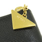PRADA Coin case leather black Saffiano logoMetal Women(Unisex) Used Authentic