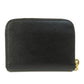 PRADA Coin case leather black Saffiano logoMetal Women(Unisex) Used Authentic