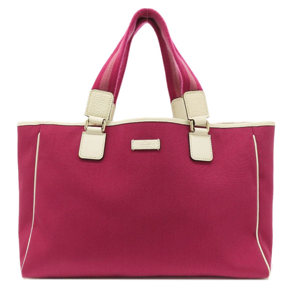 GUCCI Tote Bag 264216 Nylon canvas purple outlet Women Used Authentic