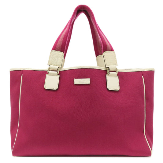 GUCCI Tote Bag 264216 Nylon canvas purple outlet Women Used Authentic