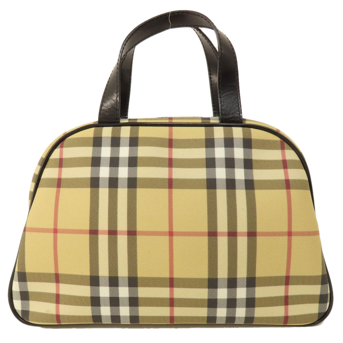 BURBERRY Handbag PVC beige Nova Check Women Used Authentic
