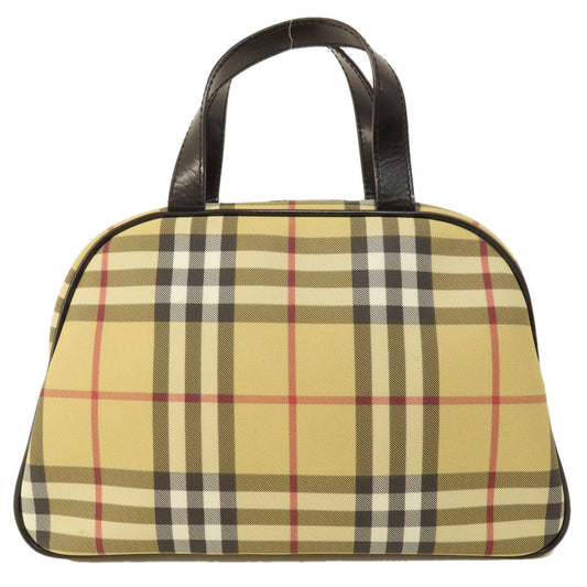 BURBERRY Handbag PVC beige Nova Check Women Used Authentic