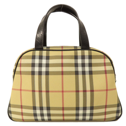 BURBERRY Handbag PVC beige Nova Check Women Used Authentic