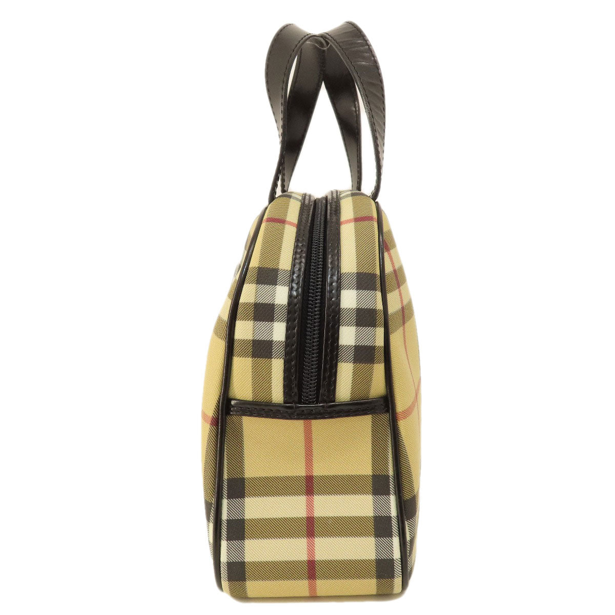 BURBERRY Handbag PVC beige Nova Check Women Used Authentic