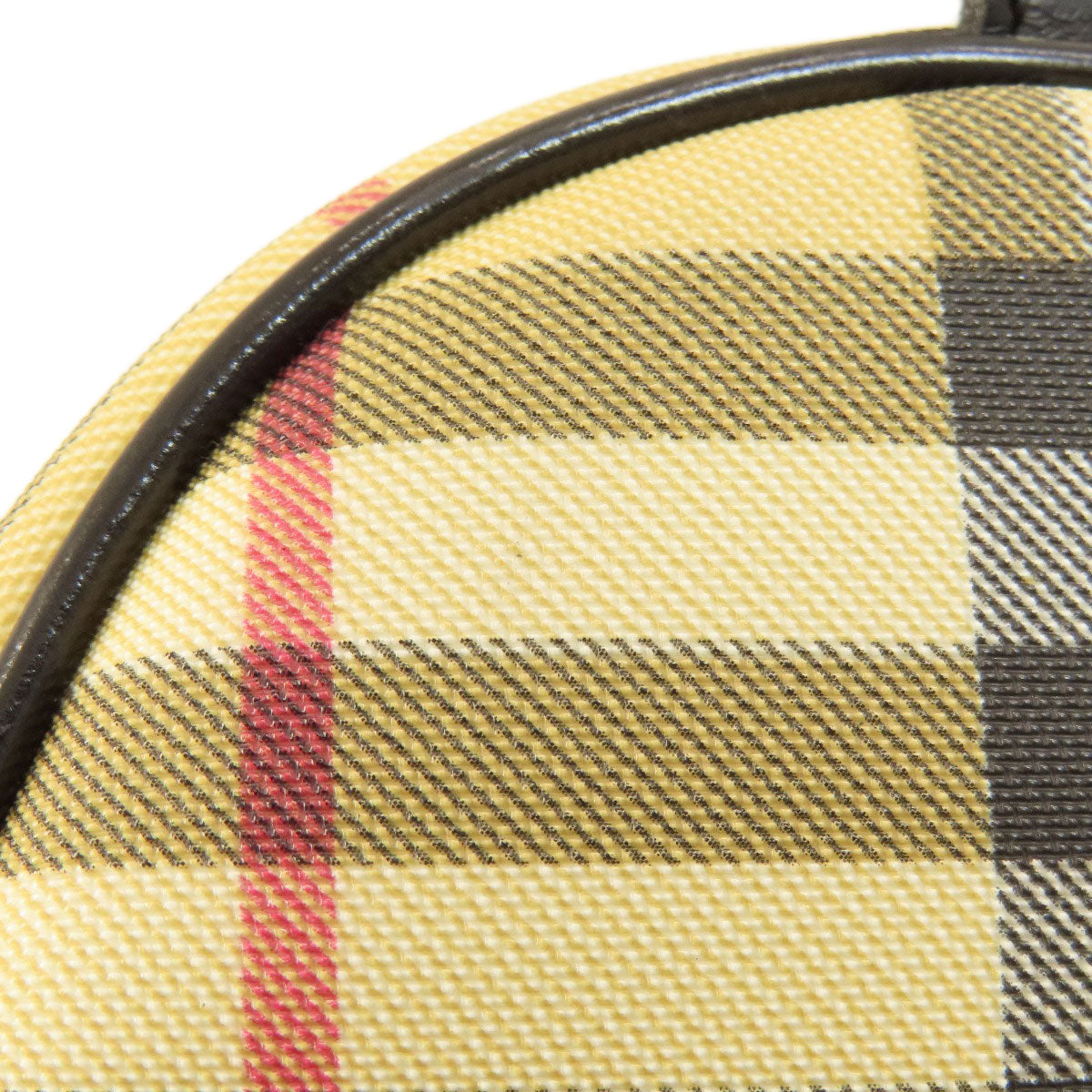 BURBERRY Handbag PVC beige Nova Check Women Used Authentic