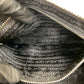 PRADA Shoulder Bag Leather, Nylon black Triangular logo Women Used Authentic