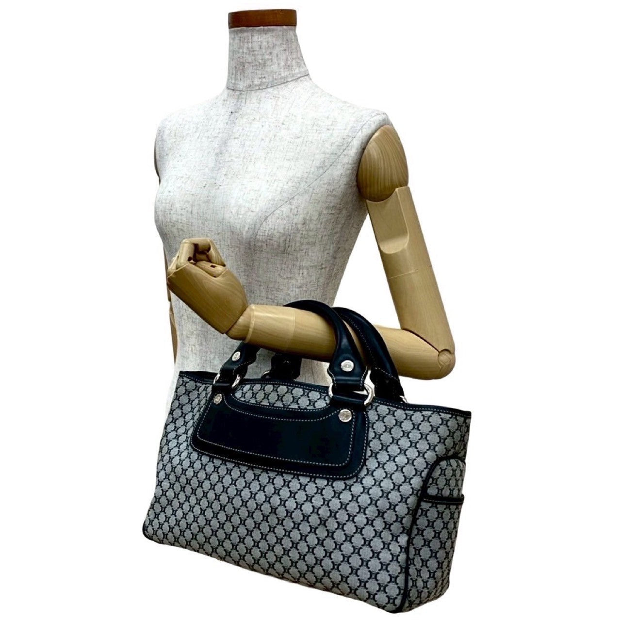 CELINE Handbag canvas black Boogie bag