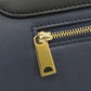 CELINE Tote Bag Leather, Canvas Navy Trapeze Women Used Authentic