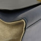CELINE Tote Bag Leather, Canvas Navy Trapeze Women Used Authentic