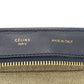 CELINE Tote Bag Leather, Canvas Navy Trapeze Women Used Authentic