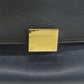 CELINE Tote Bag Leather, Canvas Navy Trapeze Women Used Authentic
