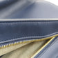 CELINE Tote Bag Leather, Canvas Navy Trapeze Women Used Authentic