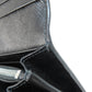 PRADA Long Wallet Purse 1MH132 leather black Saffiano pin badge Women Used Authentic