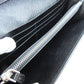 PRADA Long Wallet Purse 1MH132 leather black Saffiano pin badge Women Used Authentic