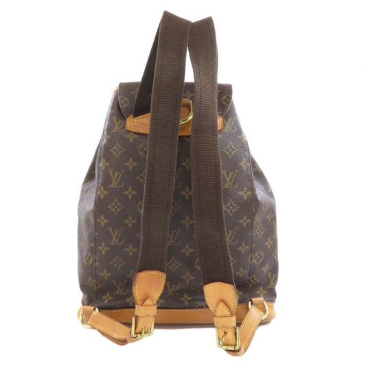 LOUIS VUITTON Backpack M51135 Monogram canvas Brown MontsourisGM Women Used Authentic