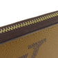 LOUIS VUITTON Long Wallet Purse M69353 Monogram reverse Brown Zippy wallet Women Used Authentic