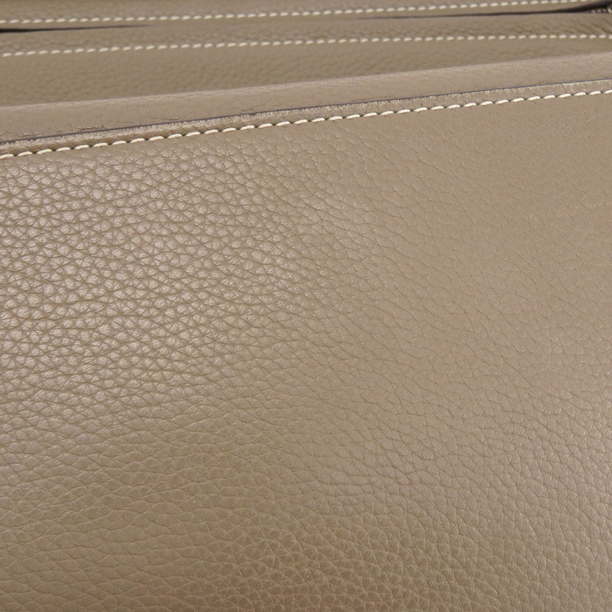 CELINE Tote Bag leather Brown Trapeze 2WAY Women Used Authentic