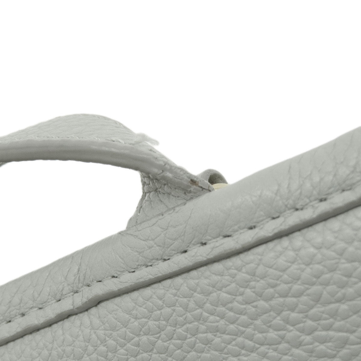 CELINE Handbag leather gray Small Fold Hippo 2WAY Women Used Authentic