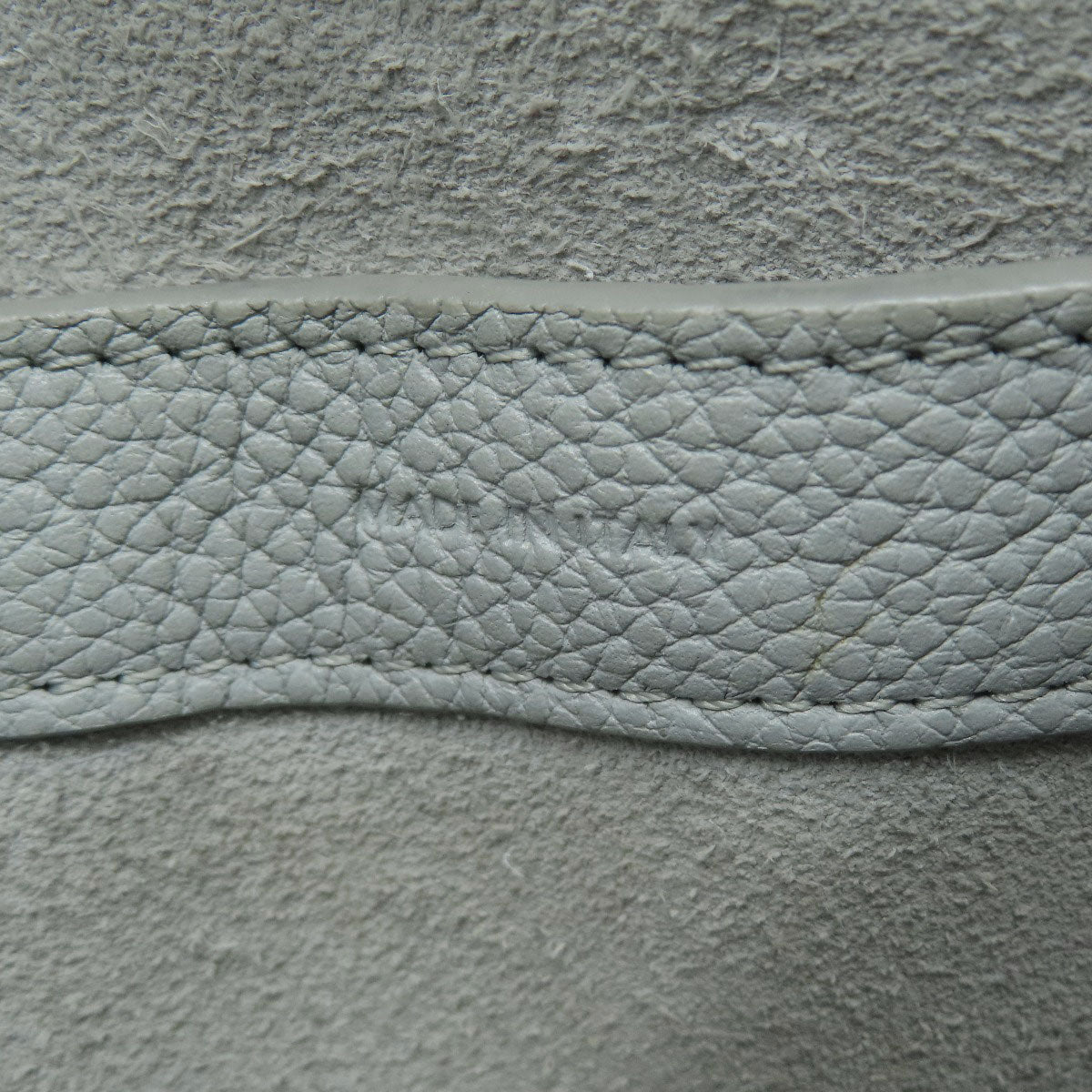 CELINE Handbag leather gray Small Fold Hippo 2WAY Women Used Authentic