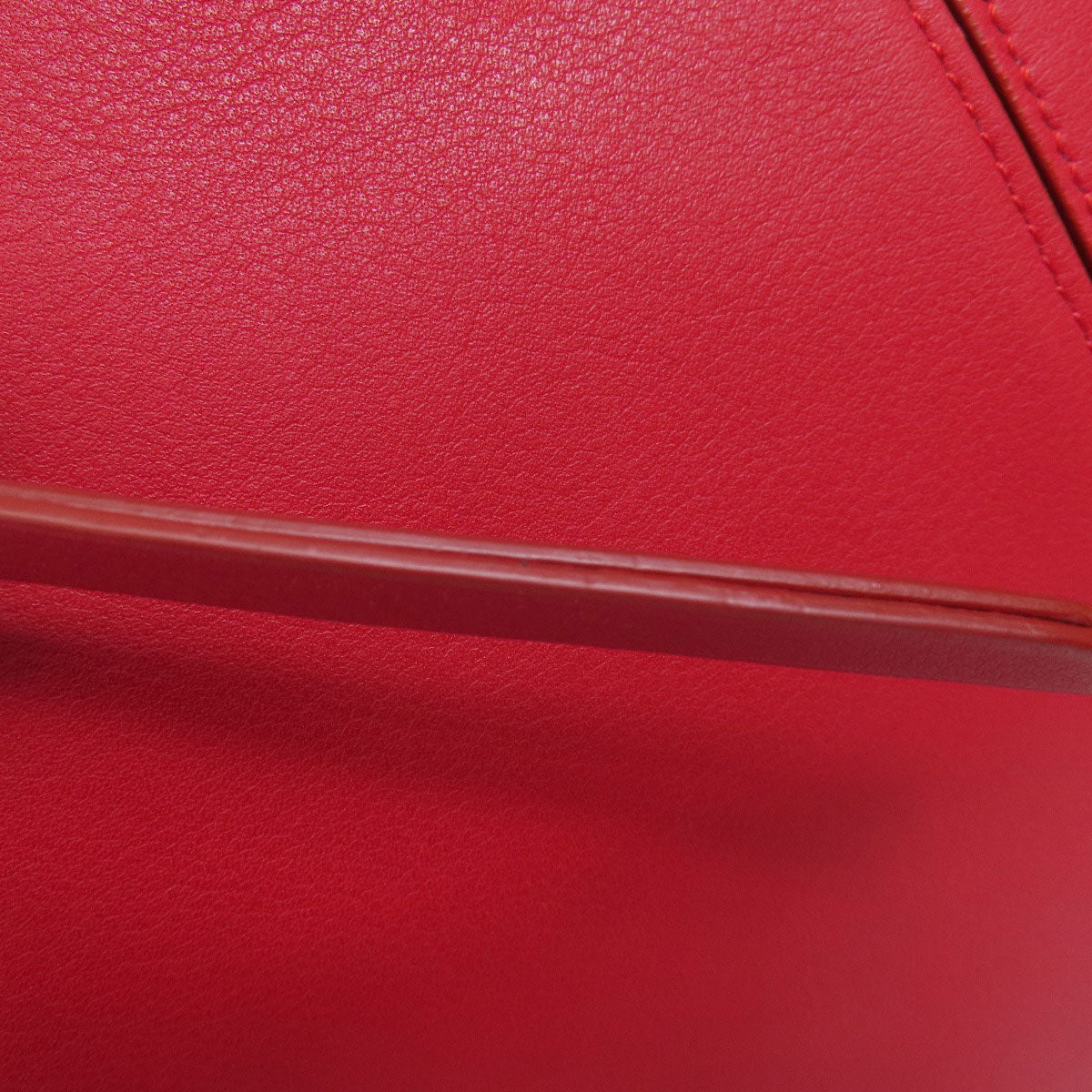 CELINE Shoulder Bag Calfskin Red Trillodo