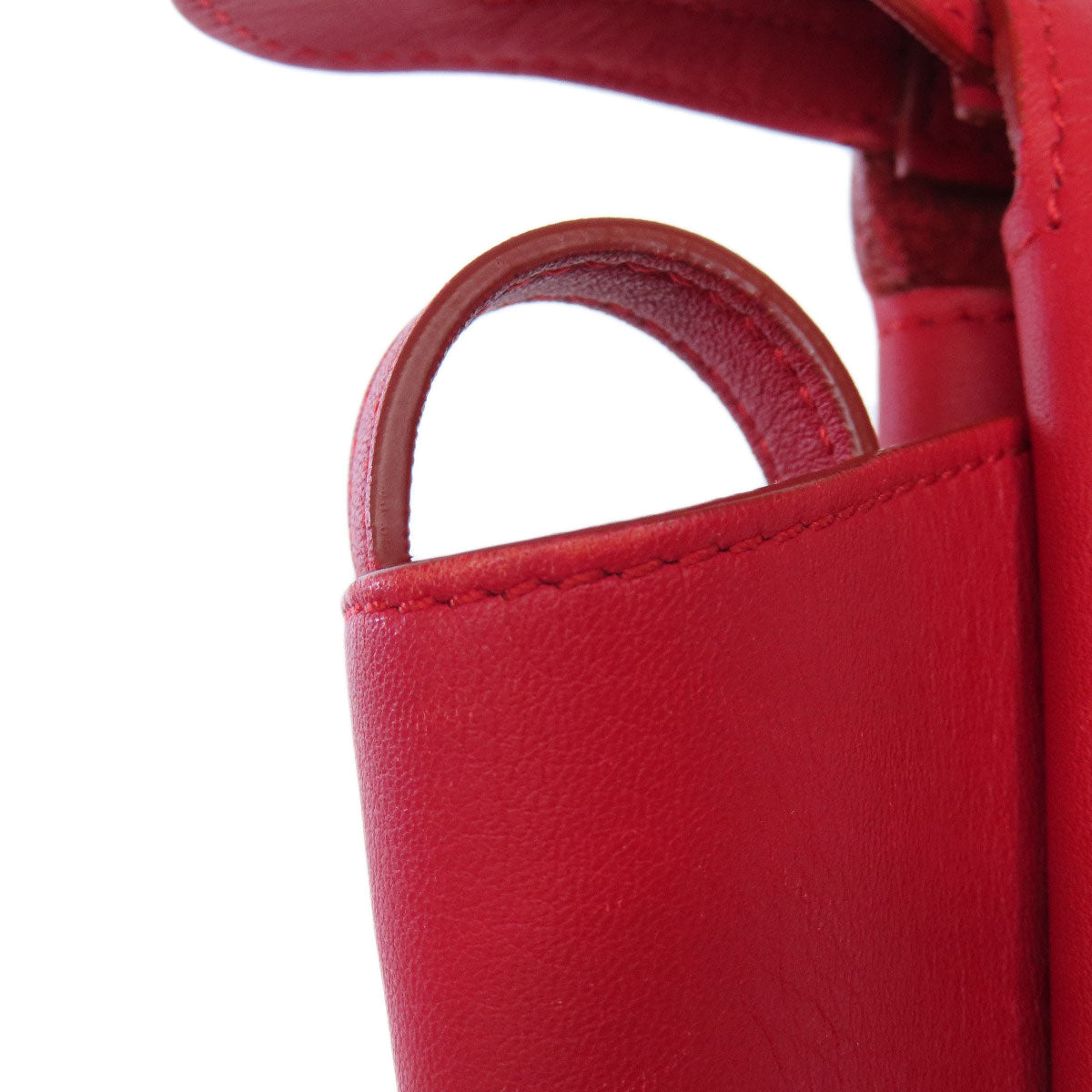 CELINE Shoulder Bag Calfskin Red Trillodo