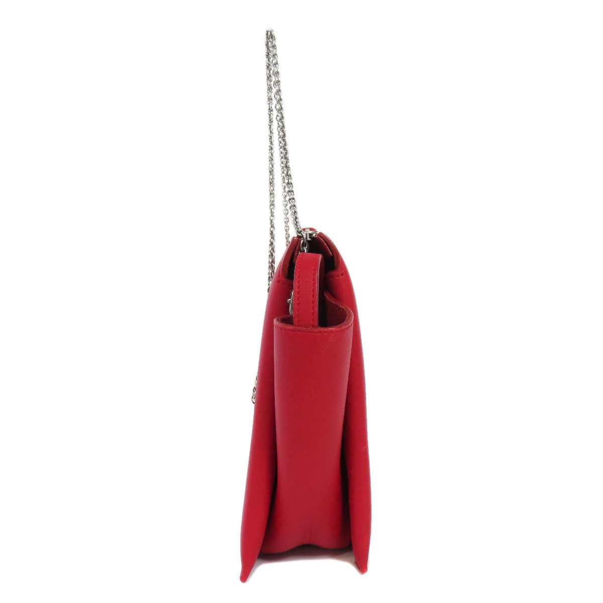 CELINE Shoulder Bag Calfskin Red Trillodo