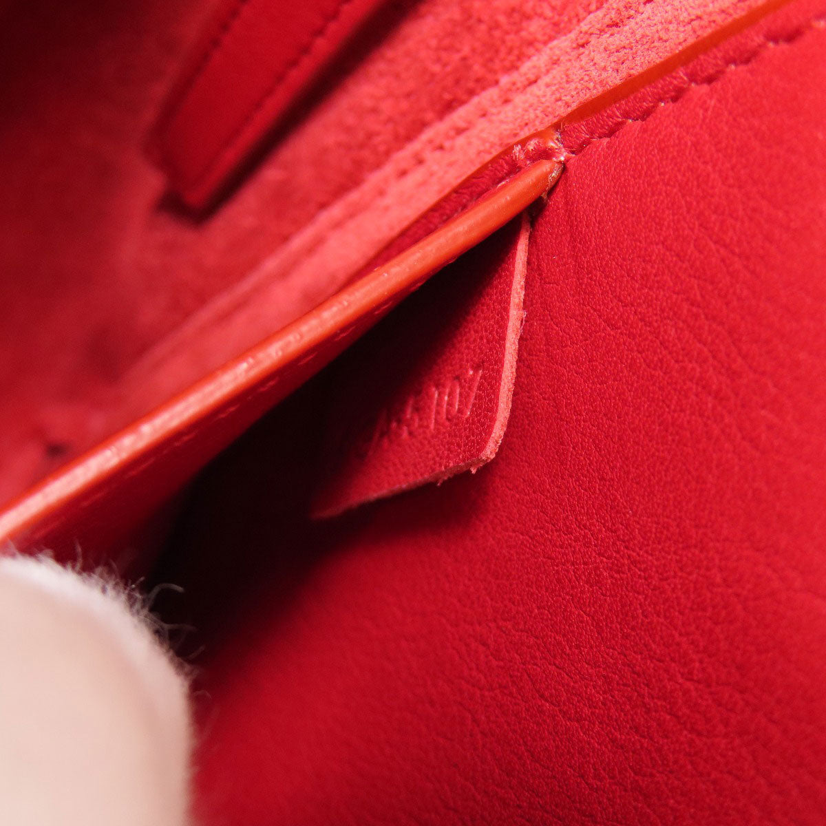 CELINE Shoulder Bag Calfskin Red Trillodo