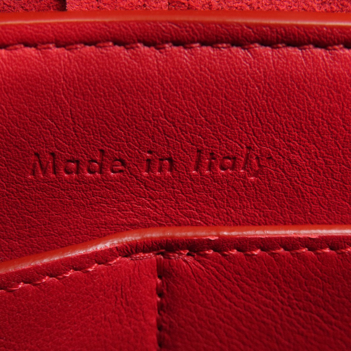 CELINE Shoulder Bag Calfskin Red Trillodo