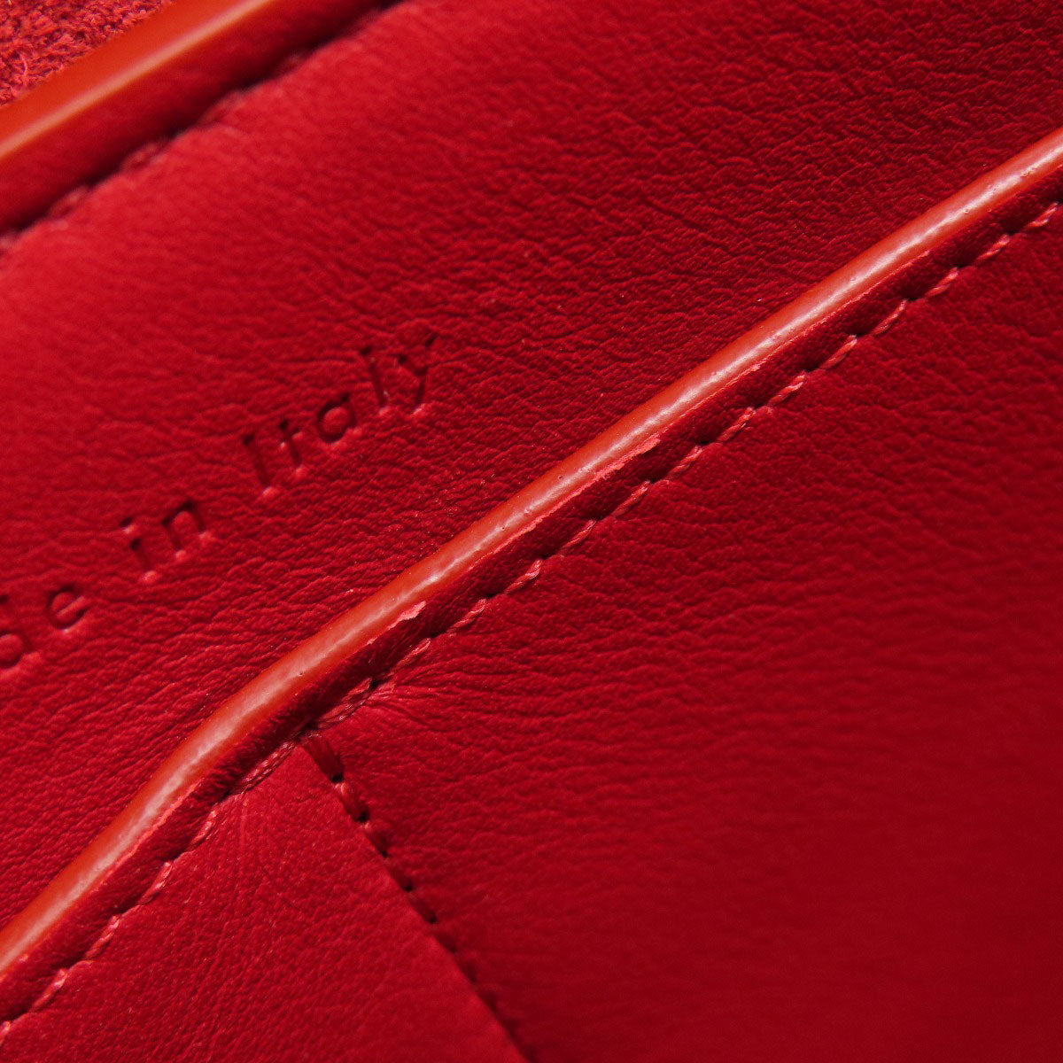 CELINE Shoulder Bag Calfskin Red Trillodo