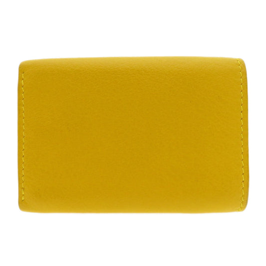 BALENCIAGA Bifold Wallet 391446 Calfskin yellow Compact Wallet Paper Women Used Authentic