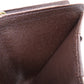 LOUIS VUITTON Bifold Wallet M61668 Damier canvas Brown Compact Zip Damier Ebene Women Used Authentic
