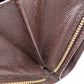 LOUIS VUITTON Bifold Wallet M61668 Damier canvas Brown Compact Zip Damier Ebene Women Used Authentic