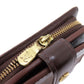 LOUIS VUITTON Bifold Wallet M61668 Damier canvas Brown Compact Zip Damier Ebene Women Used Authentic