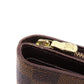 LOUIS VUITTON Bifold Wallet M61668 Damier canvas Brown Compact Zip Damier Ebene Women Used Authentic