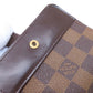 LOUIS VUITTON Bifold Wallet M61668 Damier canvas Brown Compact Zip Damier Ebene Women Used Authentic