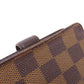 LOUIS VUITTON Bifold Wallet M61668 Damier canvas Brown Compact Zip Damier Ebene Women Used Authentic
