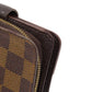 LOUIS VUITTON Bifold Wallet M61668 Damier canvas Brown Compact Zip Damier Ebene Women Used Authentic