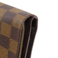 LOUIS VUITTON Bifold Wallet M61668 Damier canvas Brown Compact Zip Damier Ebene Women Used Authentic