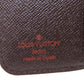 LOUIS VUITTON Bifold Wallet M61668 Damier canvas Brown Compact Zip Damier Ebene Women Used Authentic