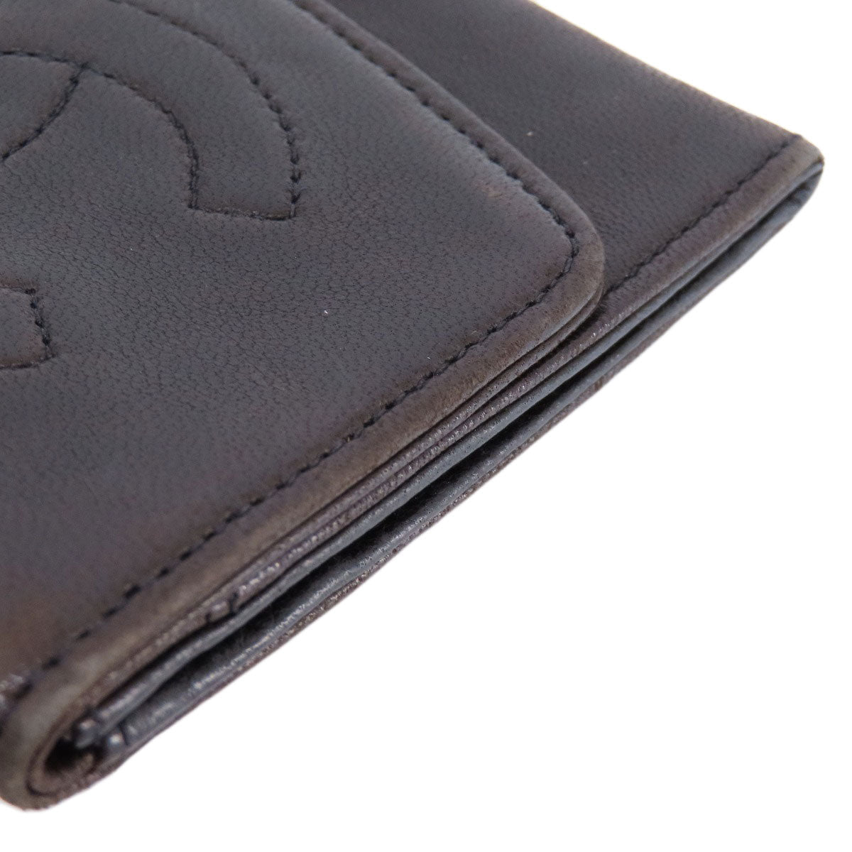 CHANEL Coin case lambskin black COCO Mark Women Used Authentic